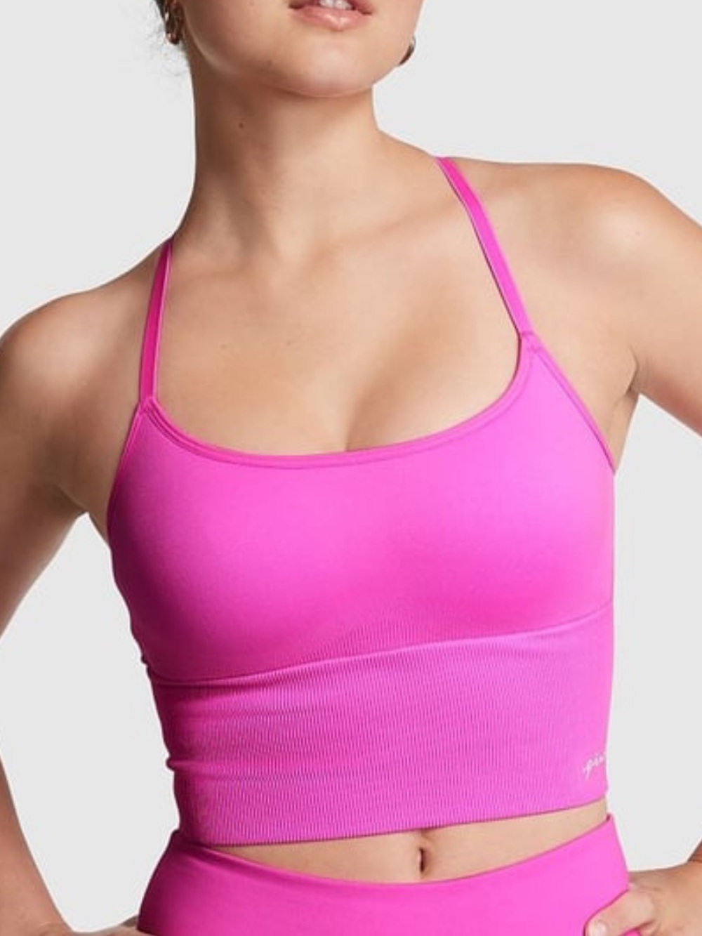 PINK Victoria's Secret Bright Pink Seamless Scoop Bralette